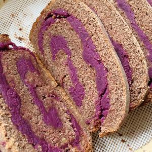 有嚼劲的黑全麦坚果紫薯吐司面包（松下面包机）的做法 步骤7