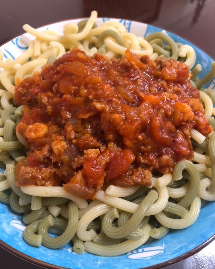 （完胜必胜客的）番茄肉酱意大利面～