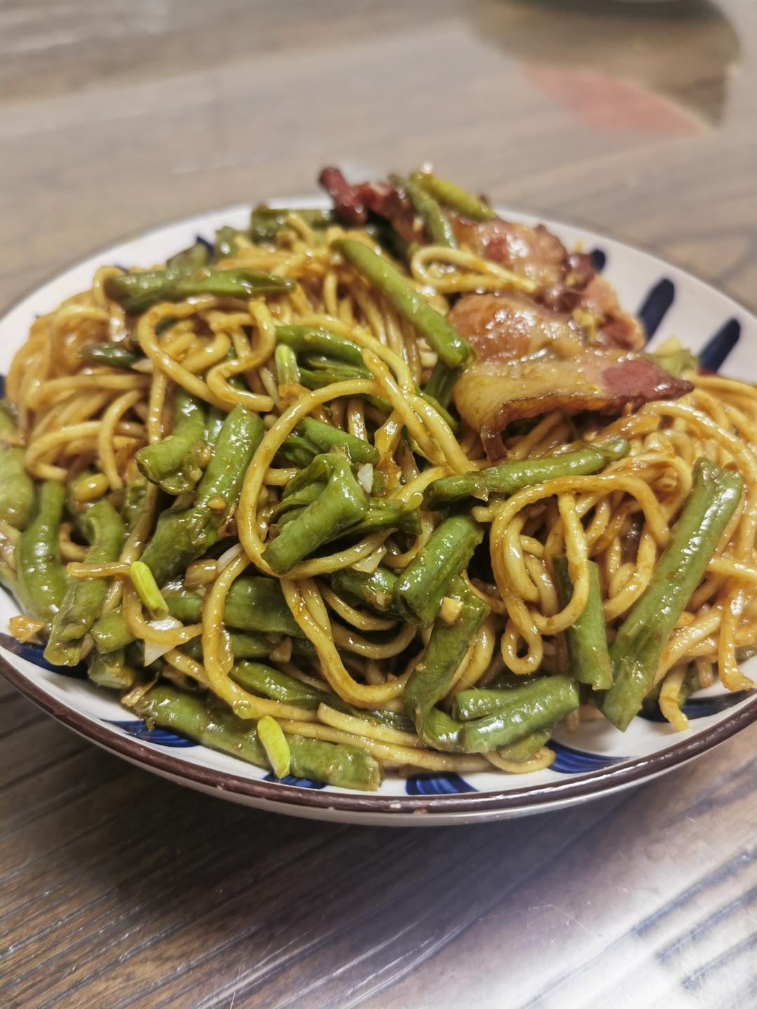 地道老北京扁豆焖面 豆角焖面 太好吃小心吃撑哦