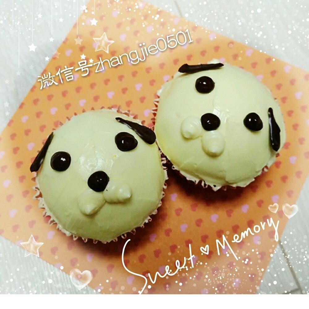 超简单可爱小狗cupcake