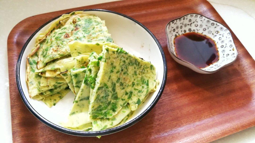 芹菜叶鸡蛋饼