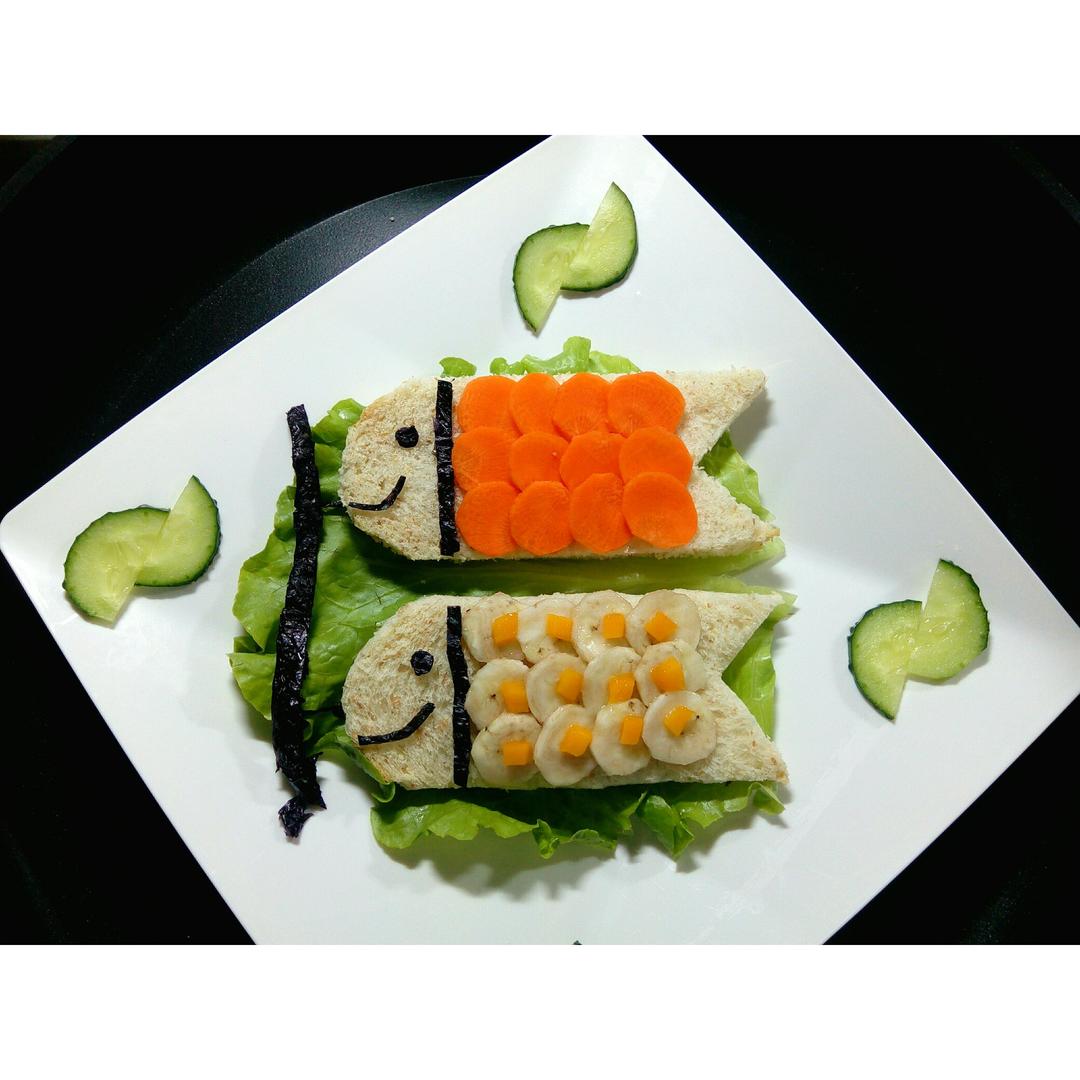 鲤鱼旗创意早餐