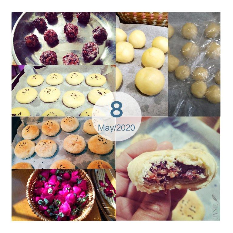 玫瑰鲜花饼，快手烫面法免出膜版，超级香酥！