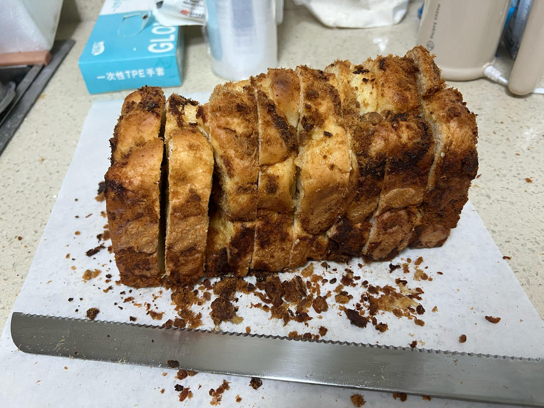 肉松手撕面包—超软会爆浆的面包哟