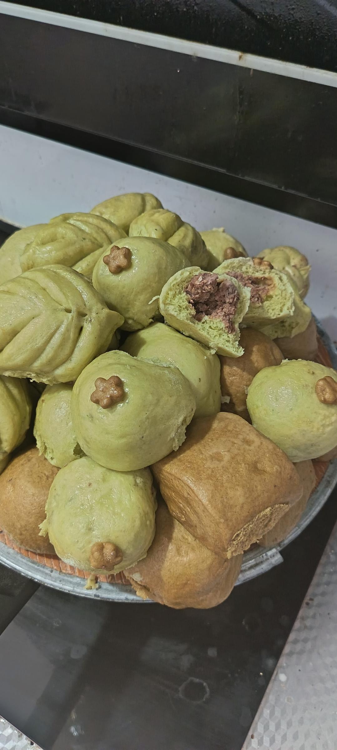 超好吃有豆豆的豆沙包，一次发酵（红豆包）