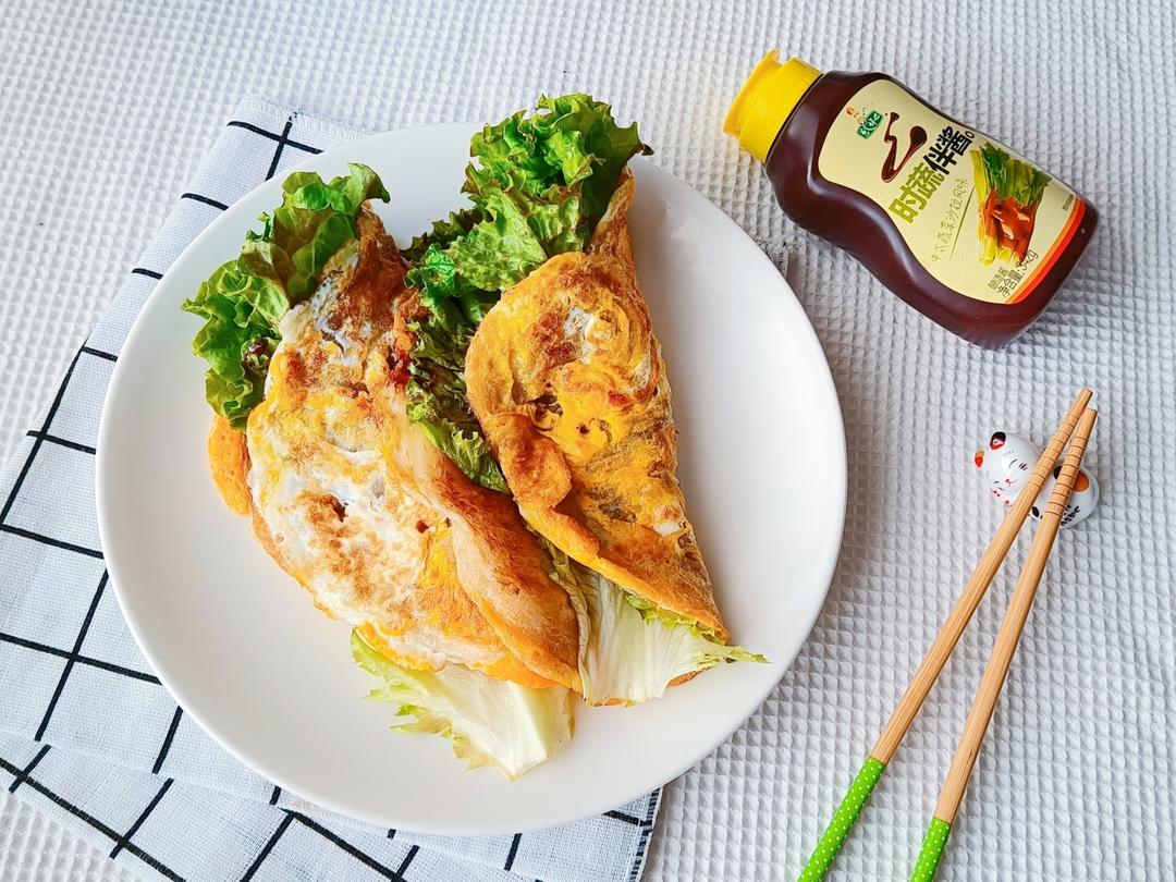 手抓饼卷生菜的做法