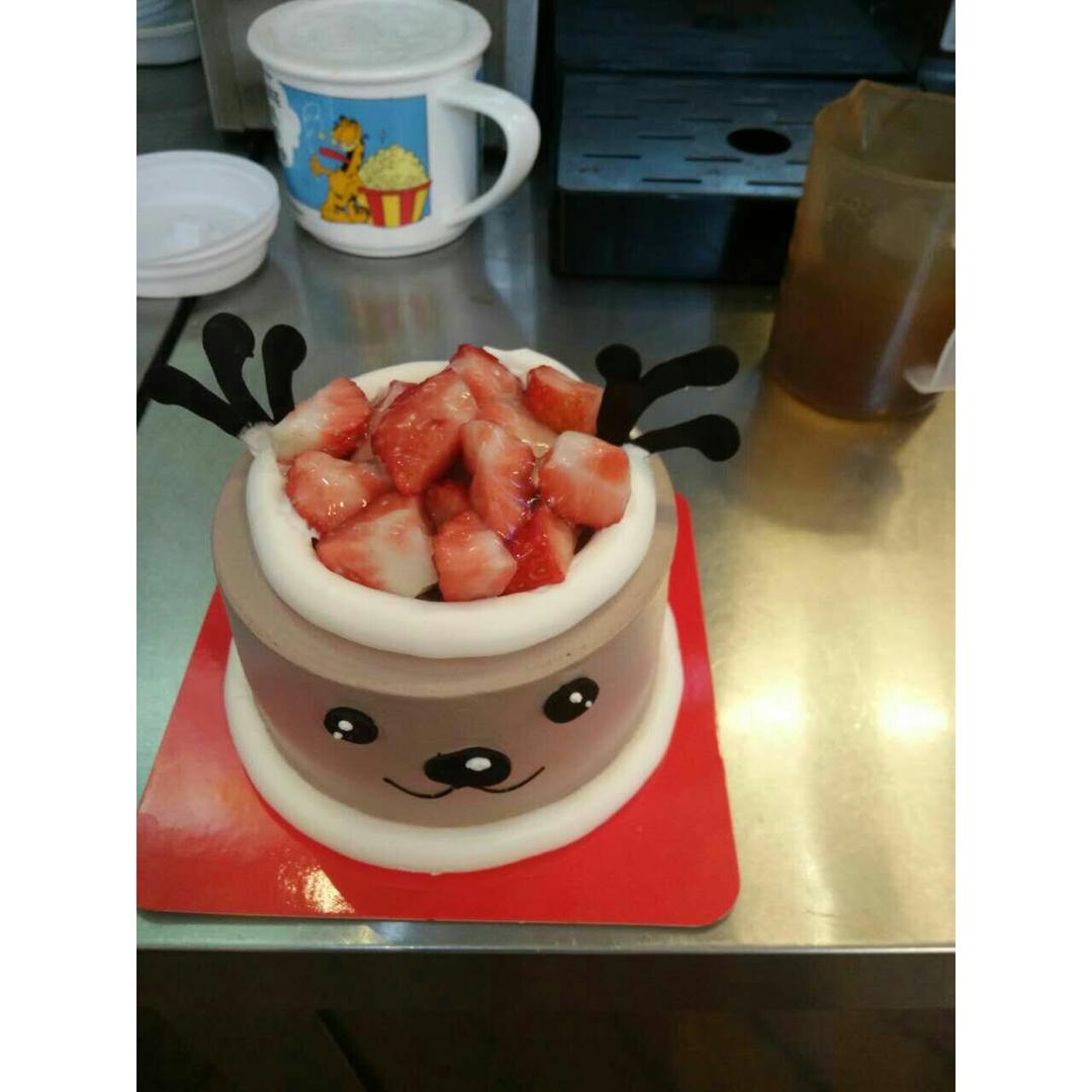 圣诞节-萌萌哒小麋鹿蛋糕