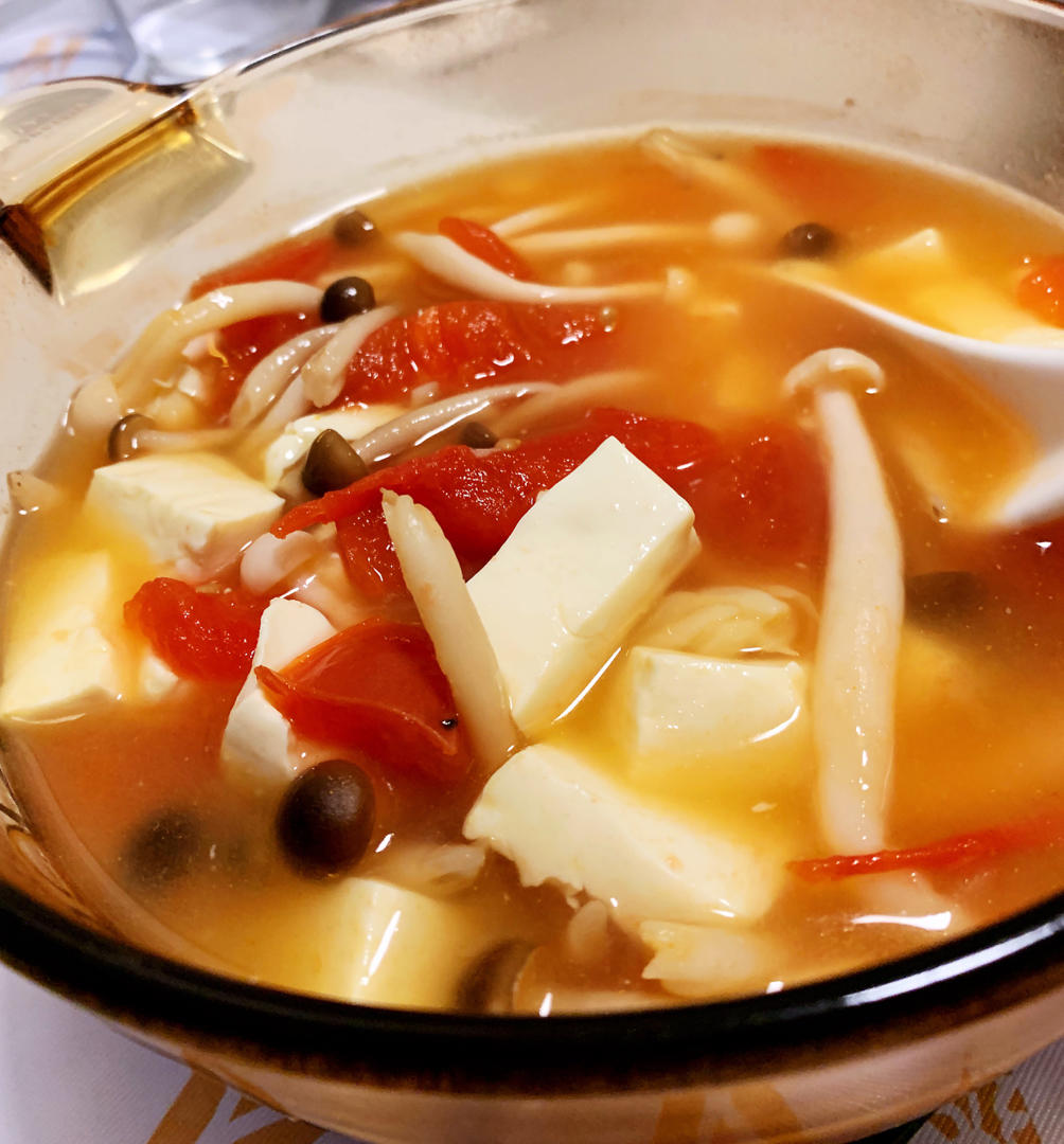 番茄菌菇鸡蛋汤