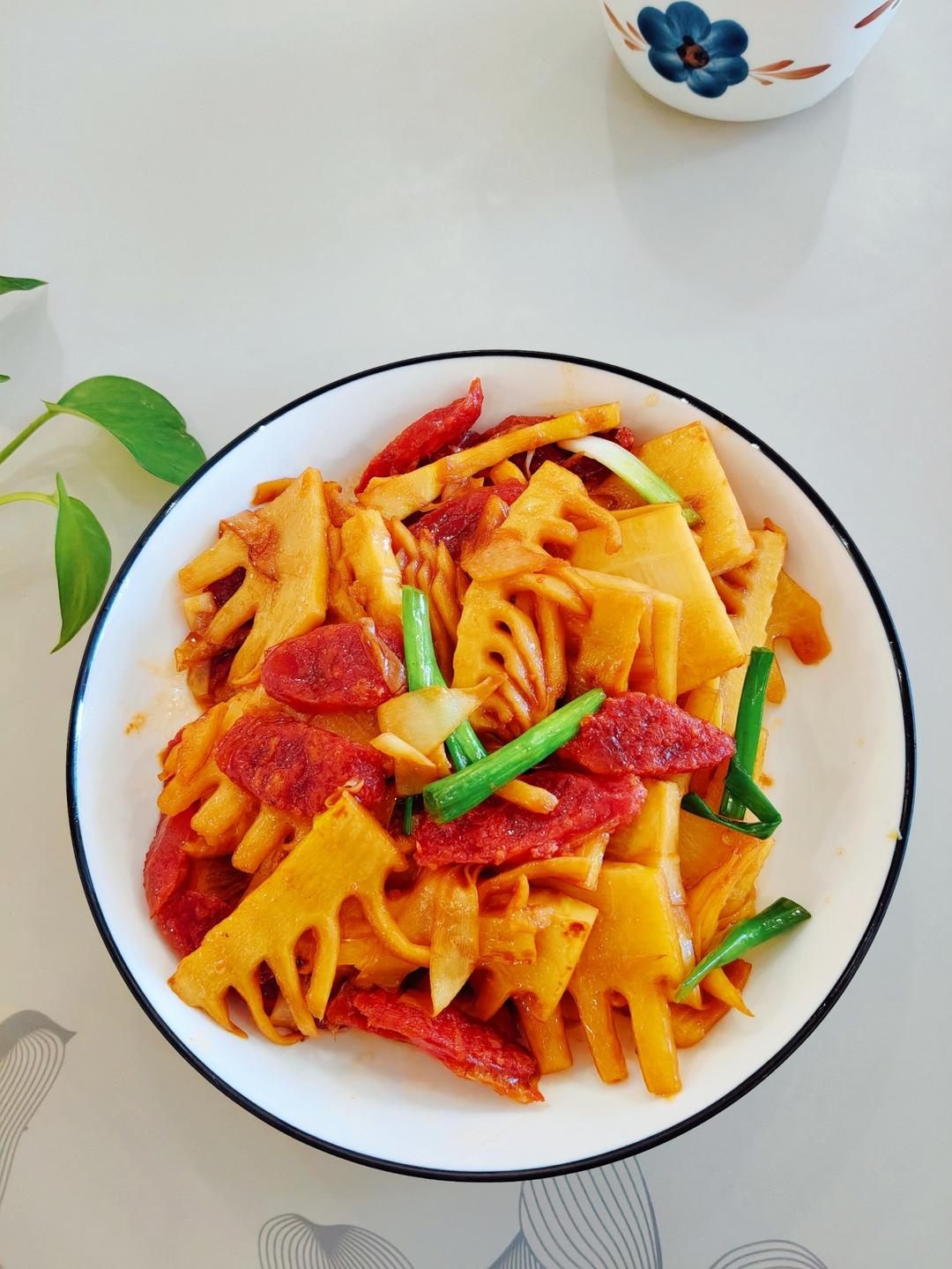 ㊙️腊味‼️冬笋炒腊肠‼️鲜香美味