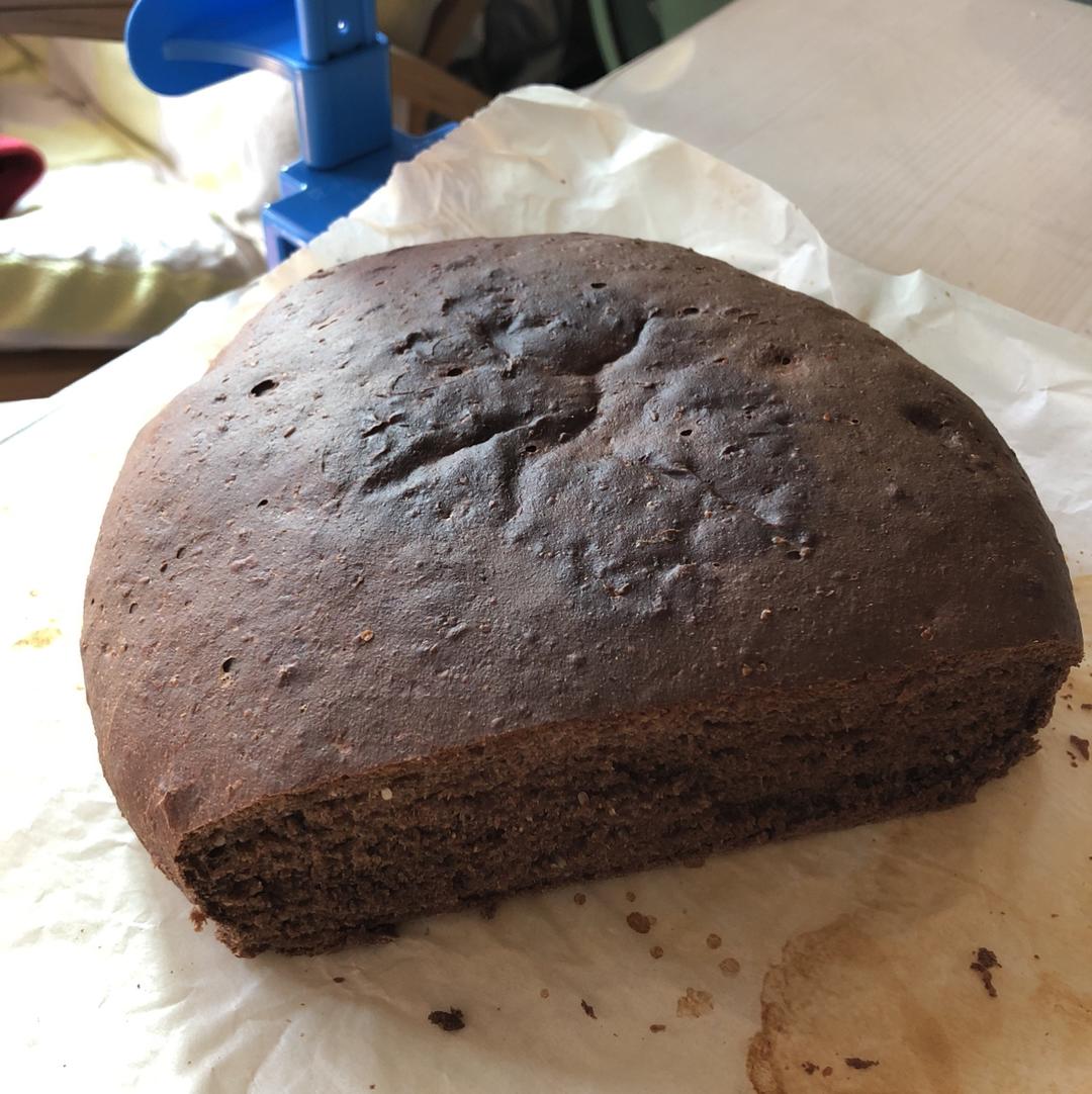 简单黑麦面包（pumpernickel bread)(全麦+黑麦比例高达50%）