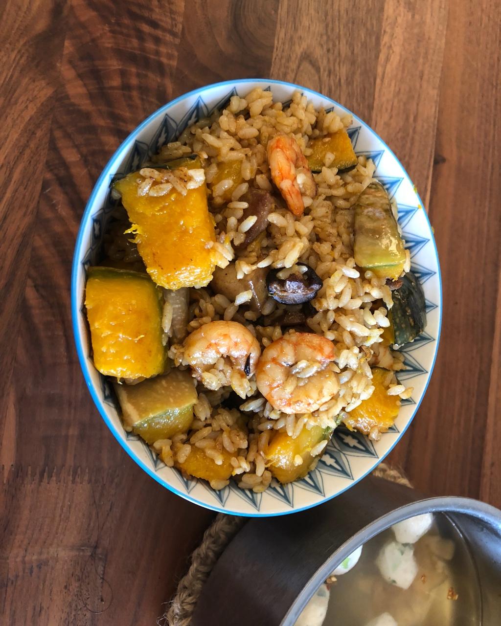 美味到不行的南瓜饭