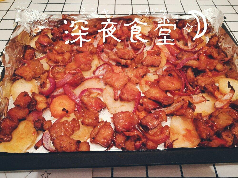 烤箱版土豆烤五花肉