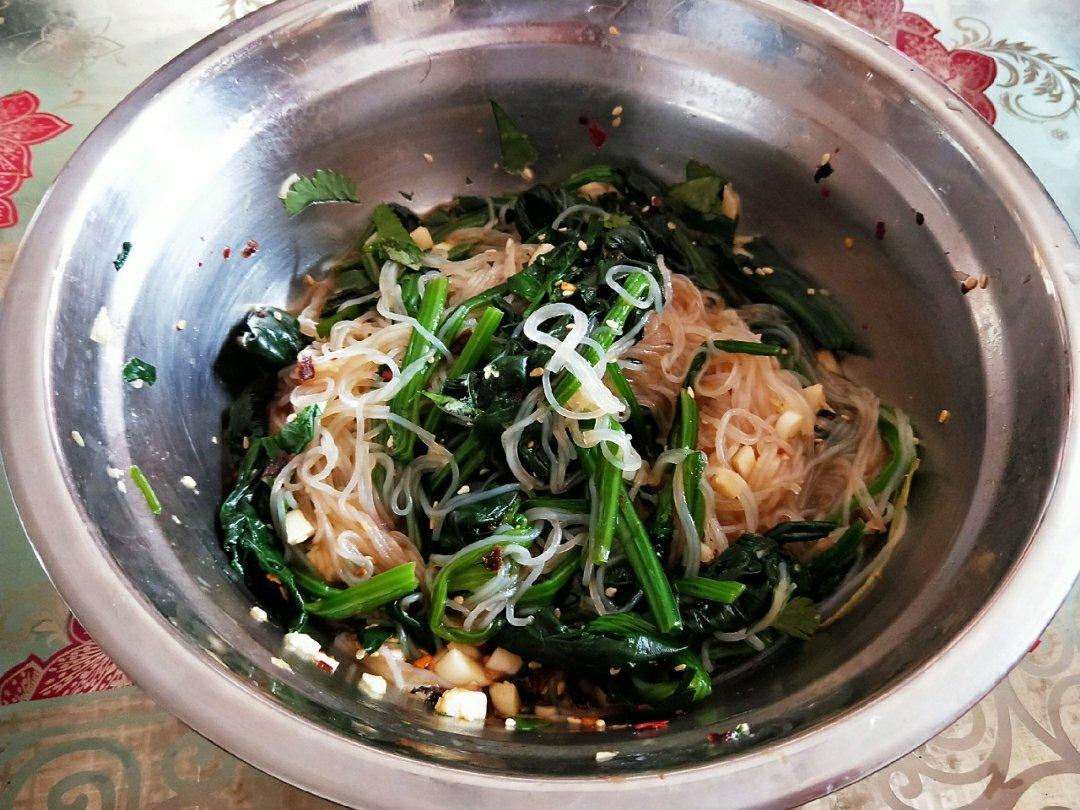 凉拌菠菜粉丝