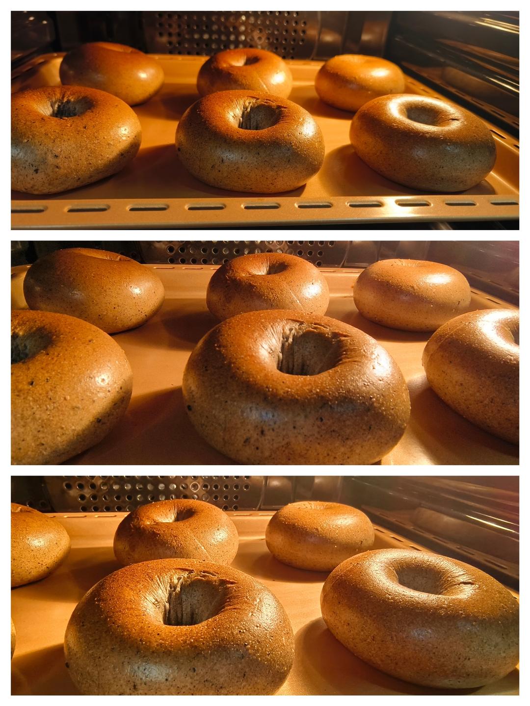 双倍黑芝麻奶酥贝果🥯一起吃养生贝果吧