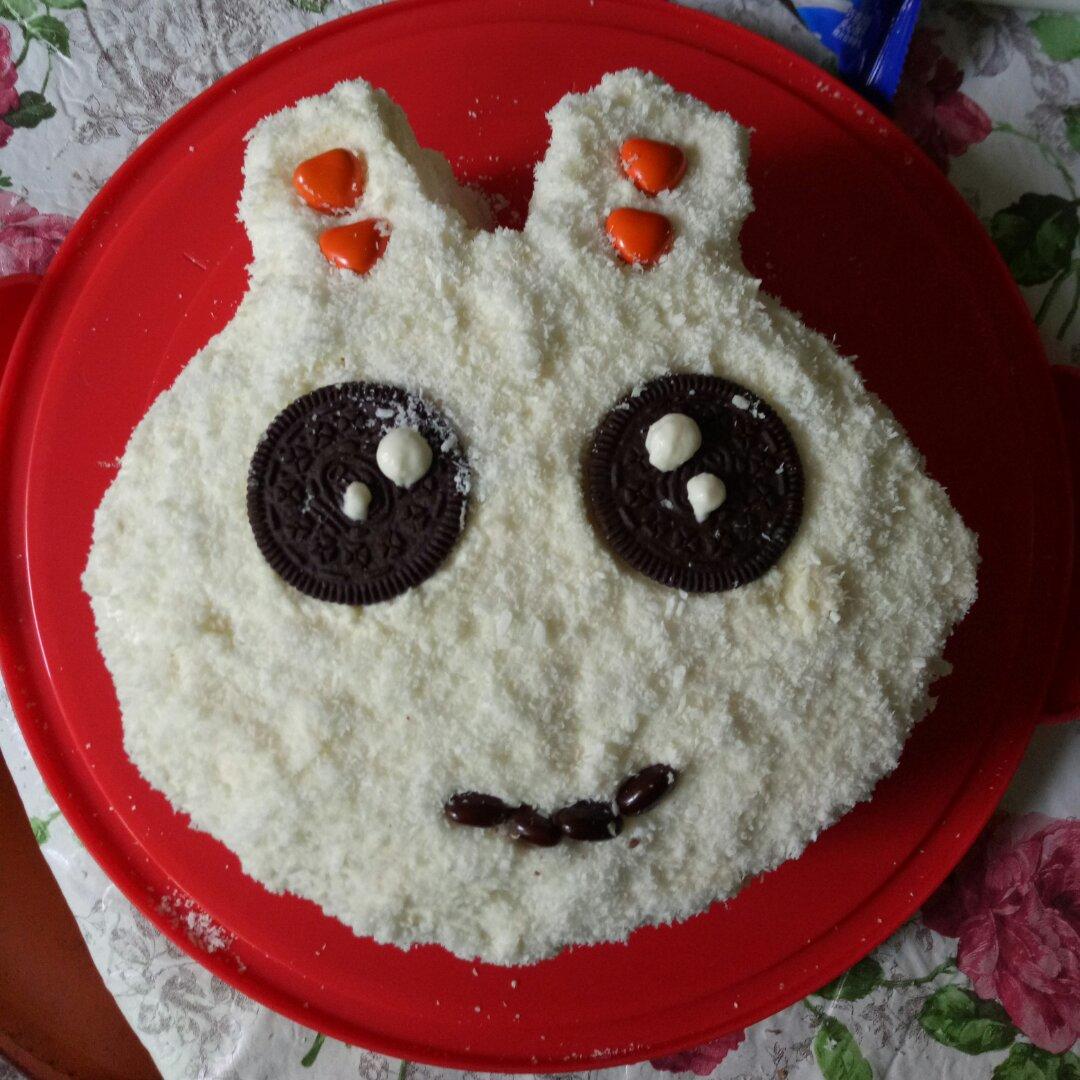 椰蓉小兔子奶油蛋糕