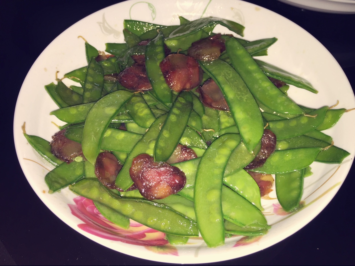 腊味炒荷兰豆