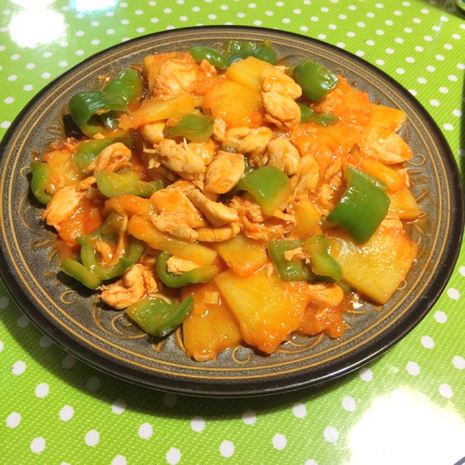 菠萝番茄鸡片