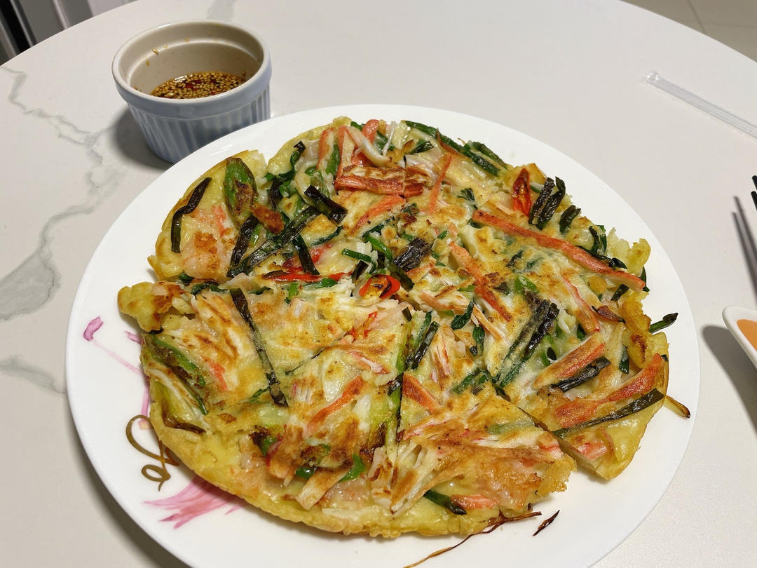 可甜可盐的韩式海鲜葱饼