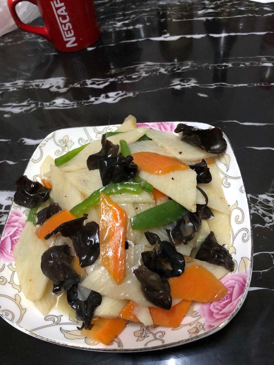 山药炒木耳