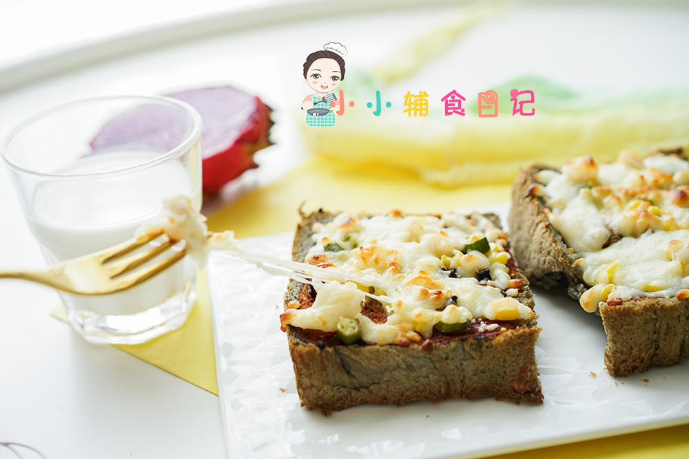12个月以上辅食快手吐司披萨的做法