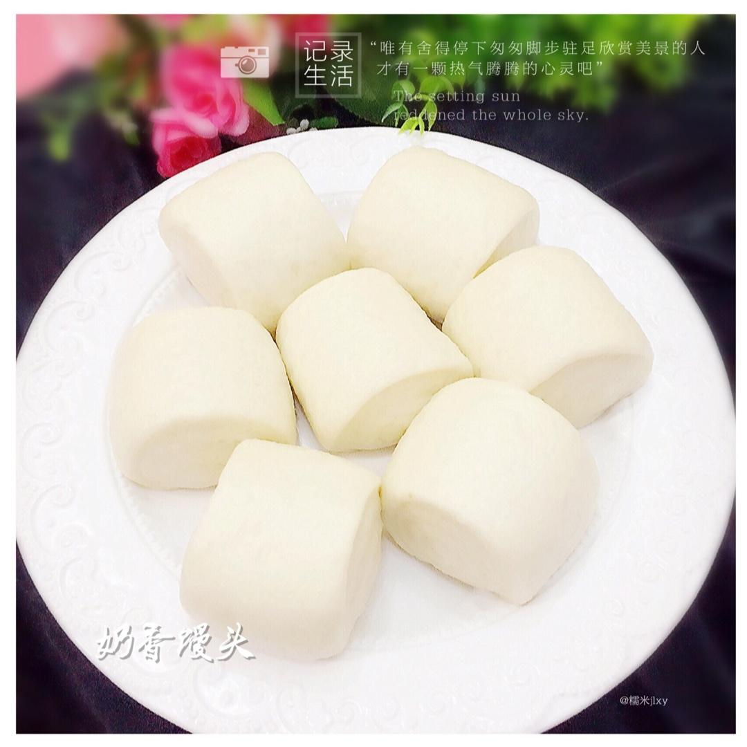 一次性发酵的奶香馒头！