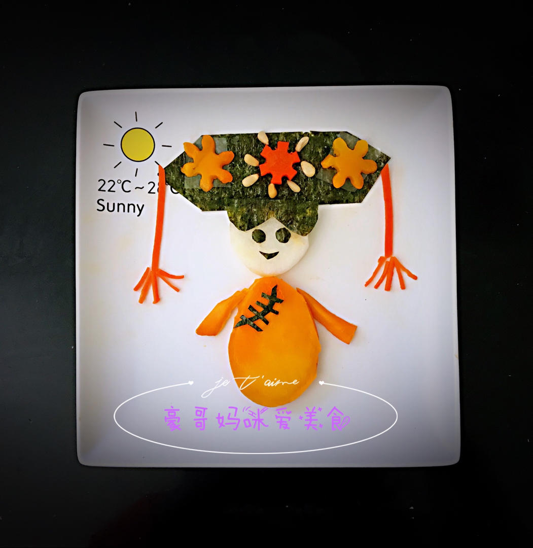 趣味早餐摆盘——小格格