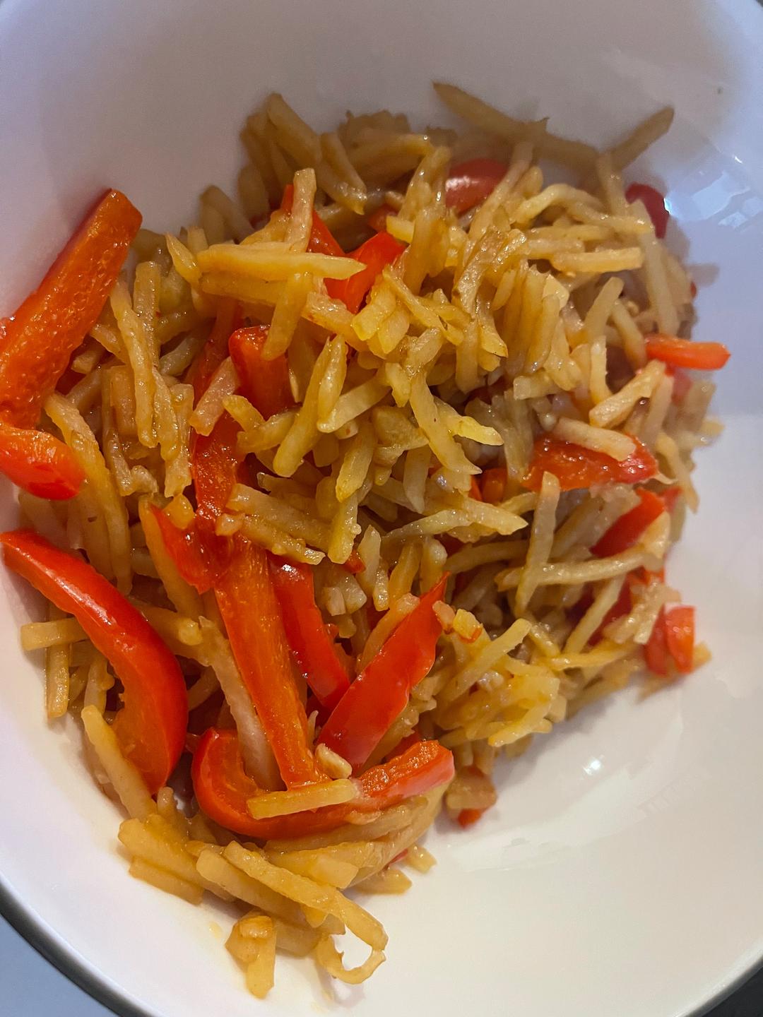 超简单美味酸辣土豆青椒丝的做法
