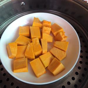 豆浆南瓜烩鸡肉的做法 步骤6