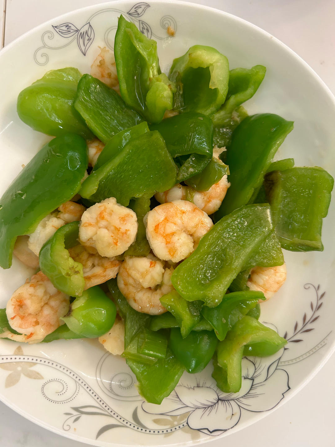 青椒炒虾仁