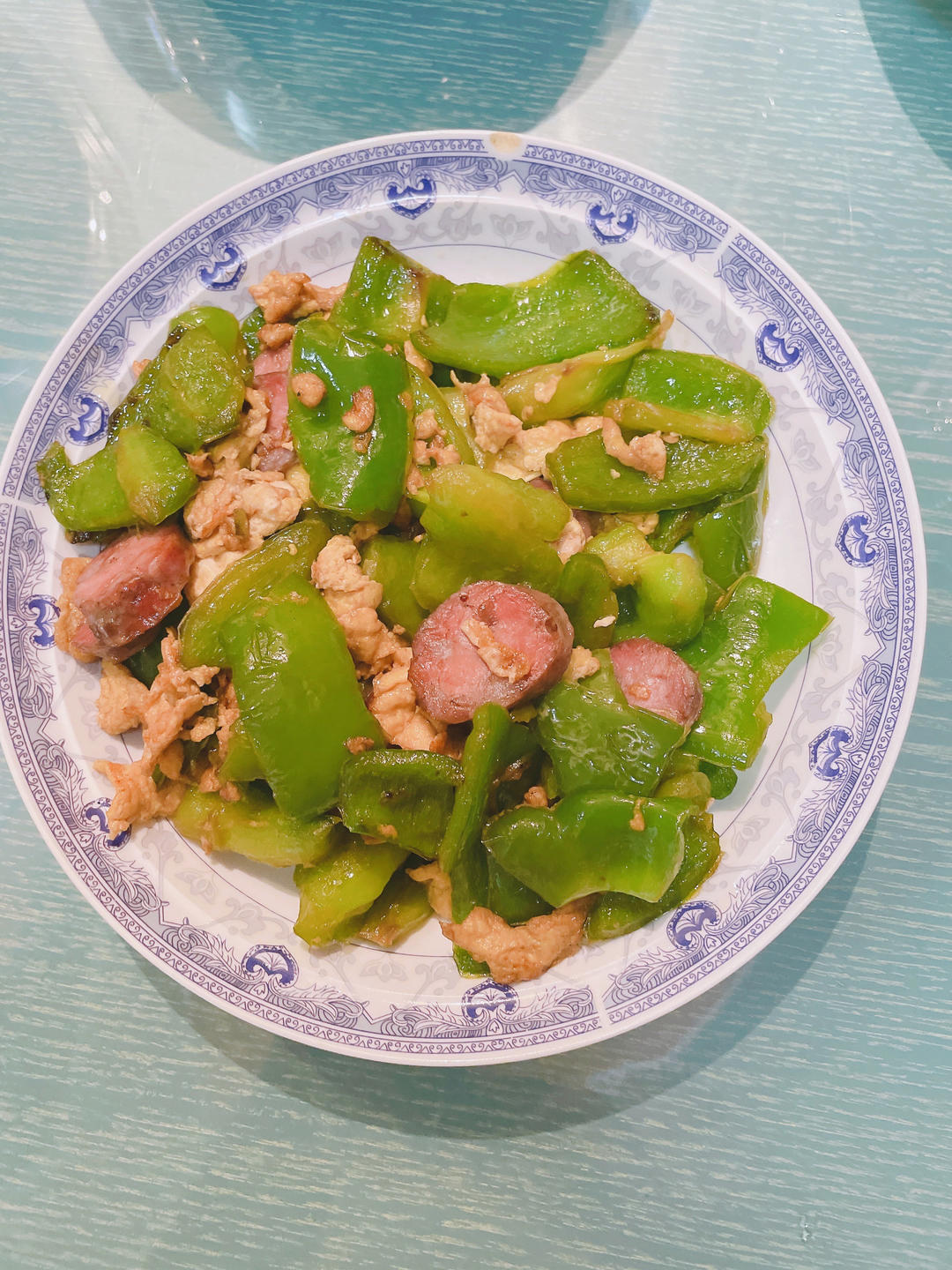 青椒火腿炒鸡蛋