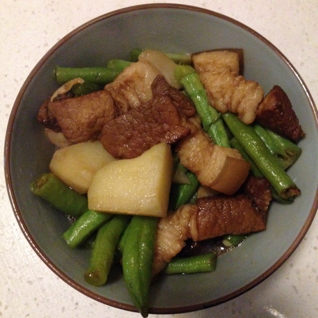 豆角土豆烧肉