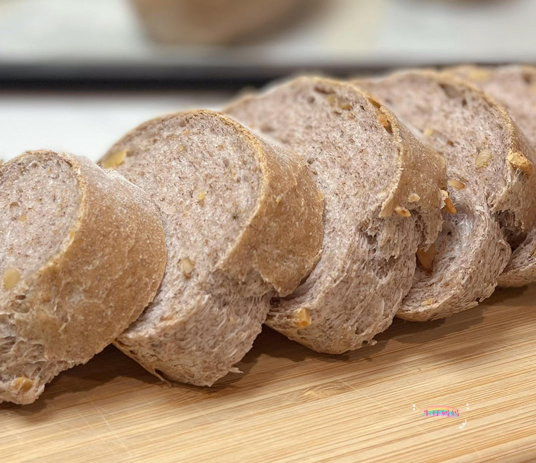 全麦核桃面包---无糖无油