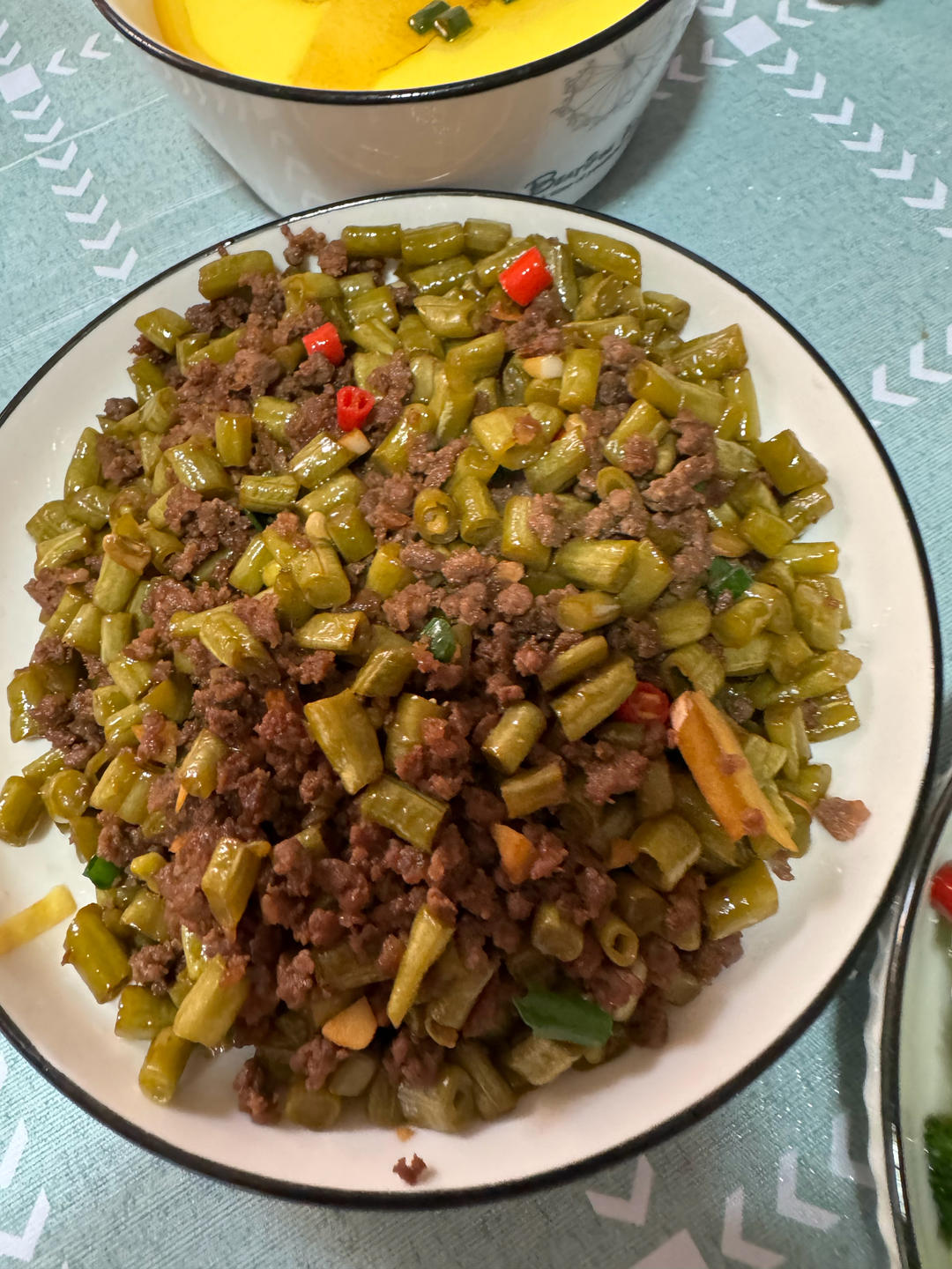 酸豆角炒肉末
