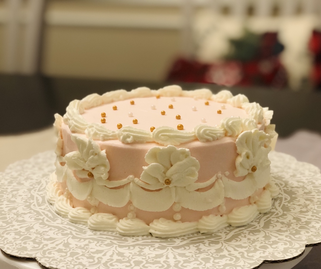 复古蛋糕含抹面技术，5种裱花技法