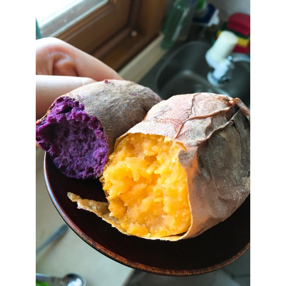 【烤箱版烤红薯】