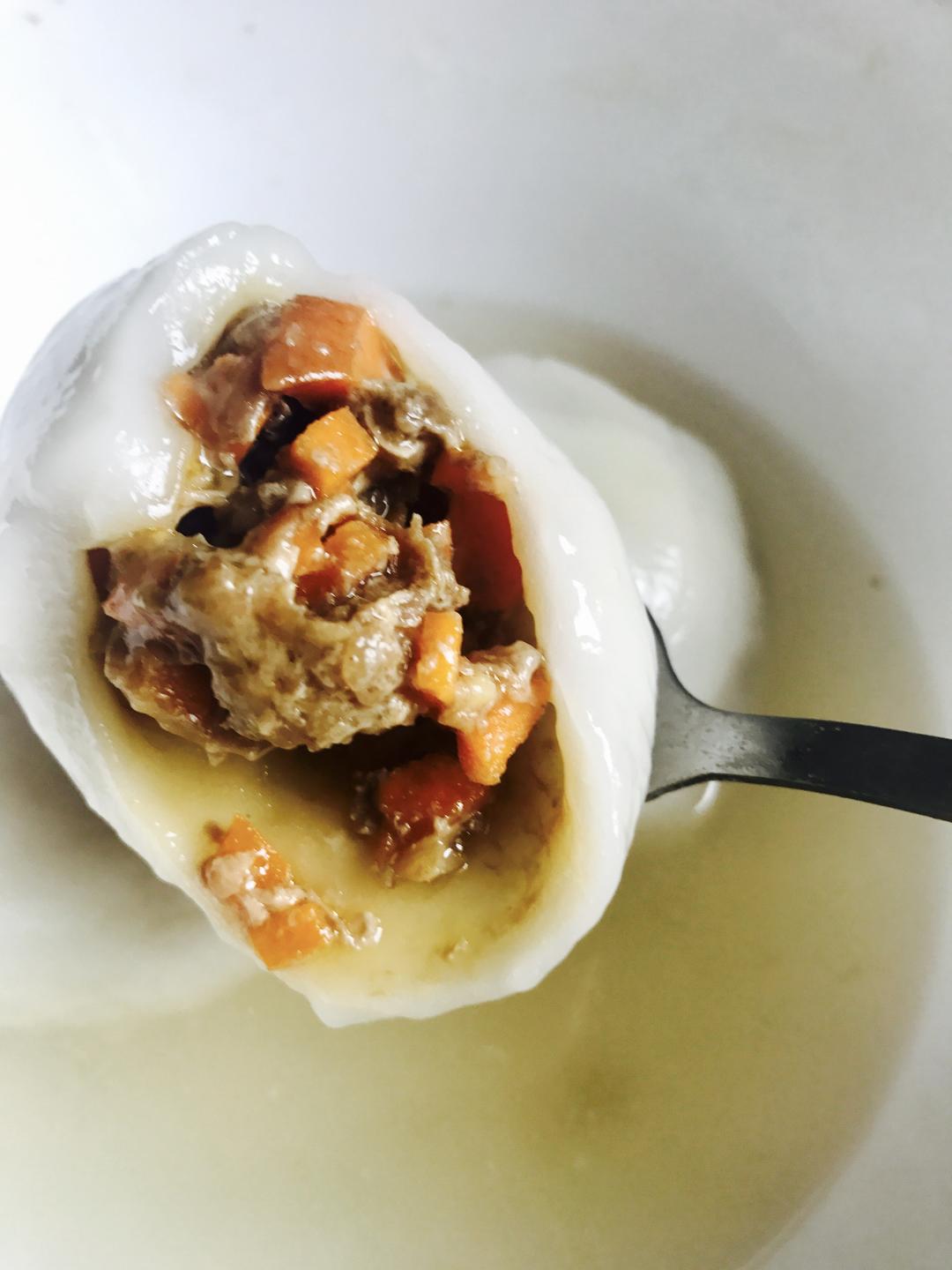 胡萝卜牛肉汤圆的做法