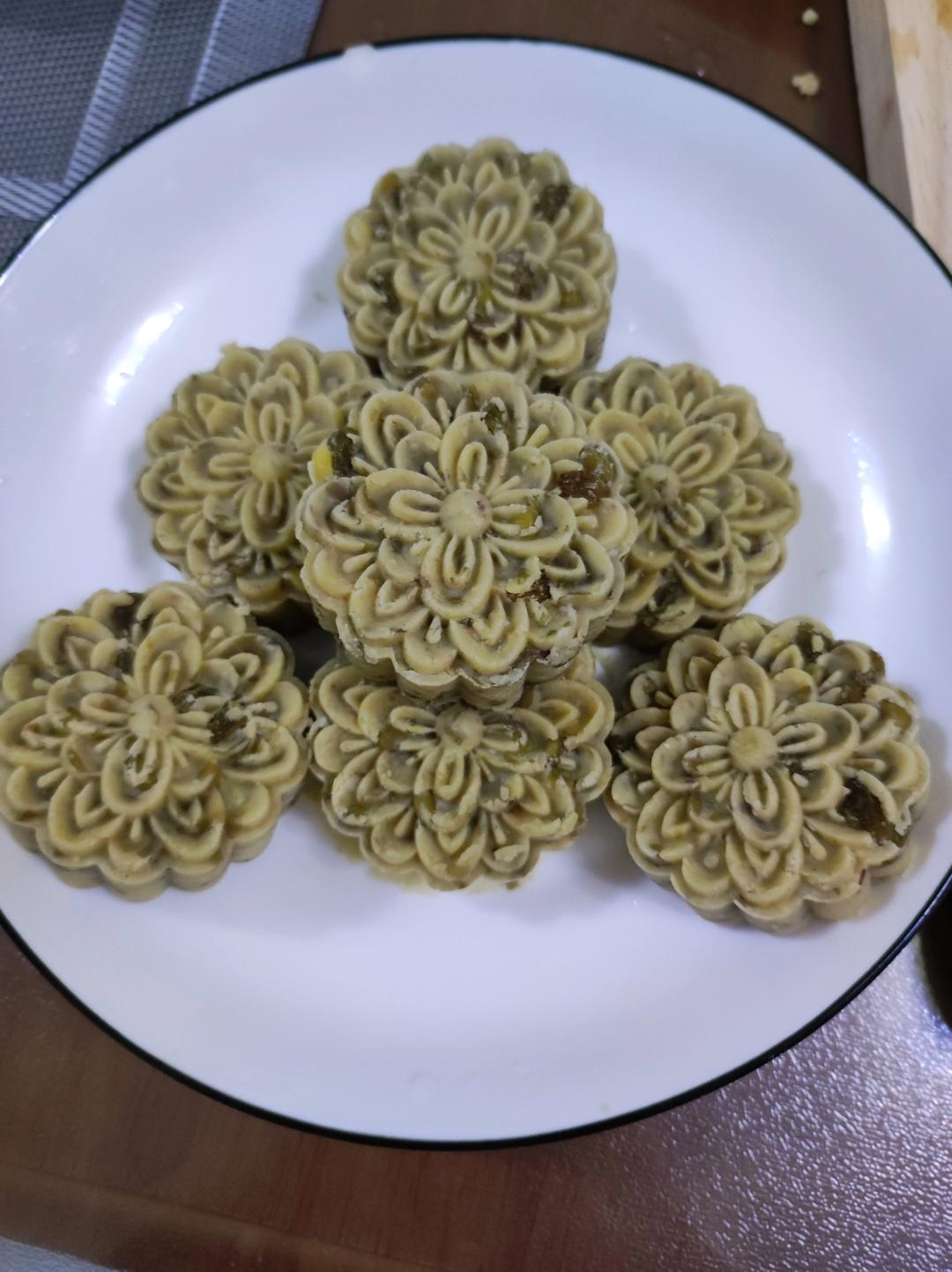 蔓越莓奶香绿豆冰糕