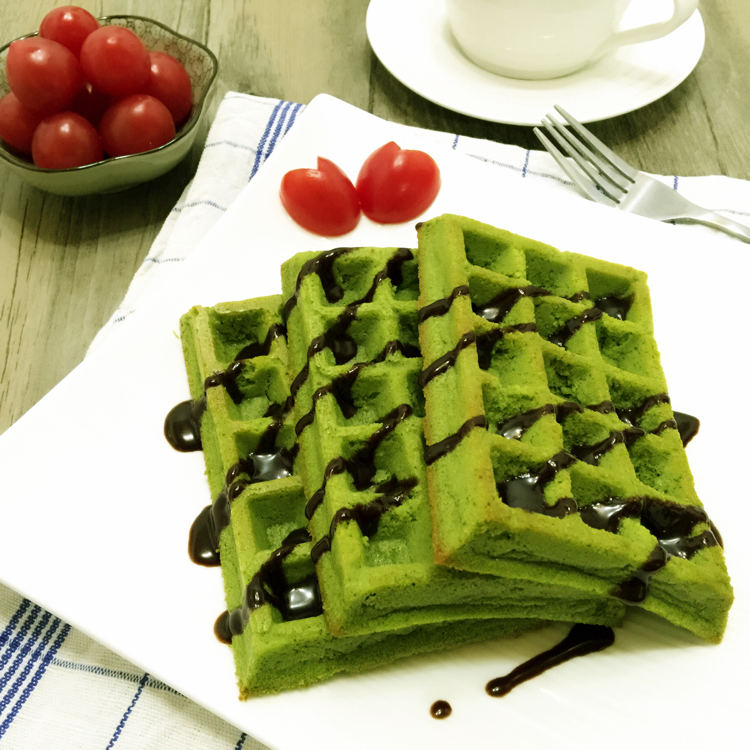抹茶华夫饼