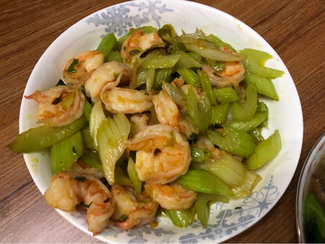 西芹炒虾仁
