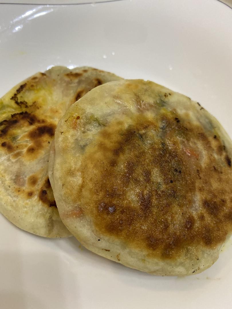 超柔软发面胡萝卜鸡蛋馅饼（凉了也不硬）