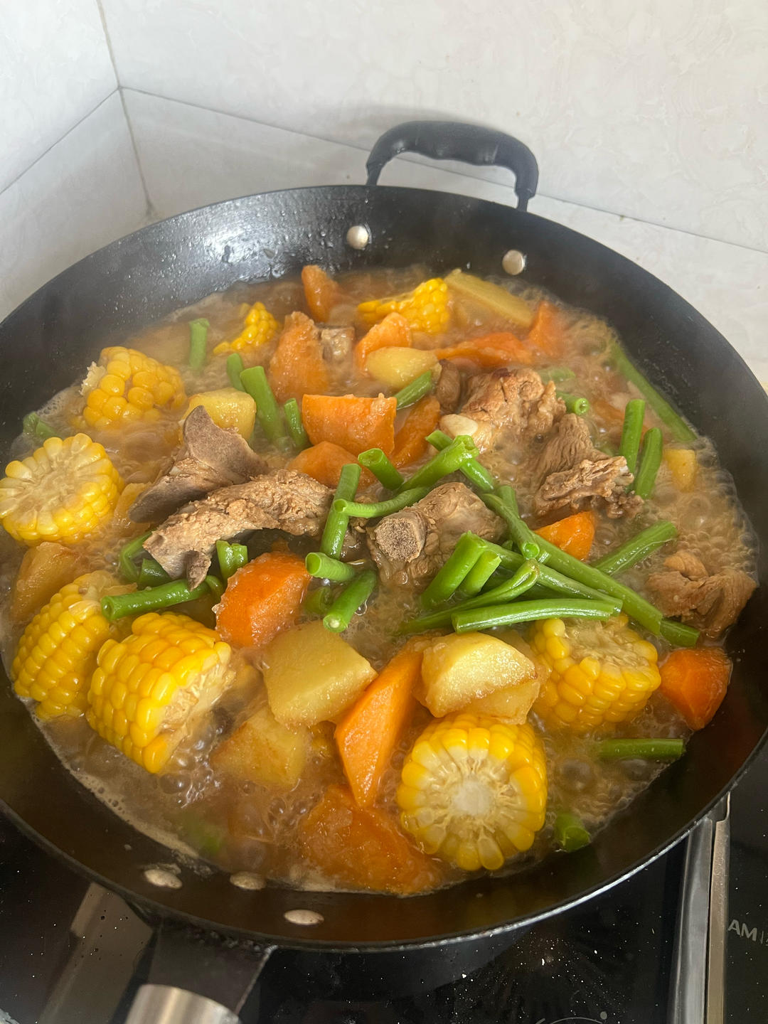 排骨豆角焖卷子