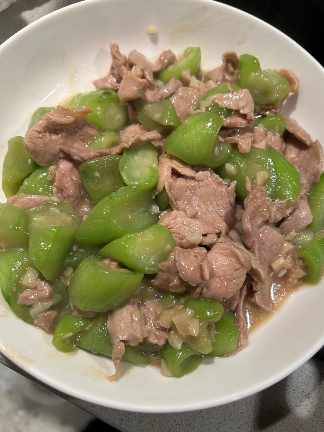 家常丝瓜炒肉