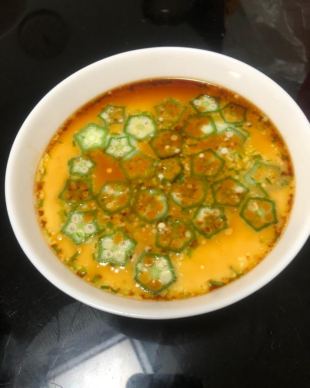 颜值控-做一朵开在碗里的花秋葵蒸水蛋