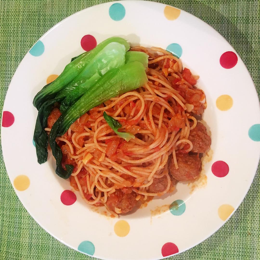 速成的肉丸意面