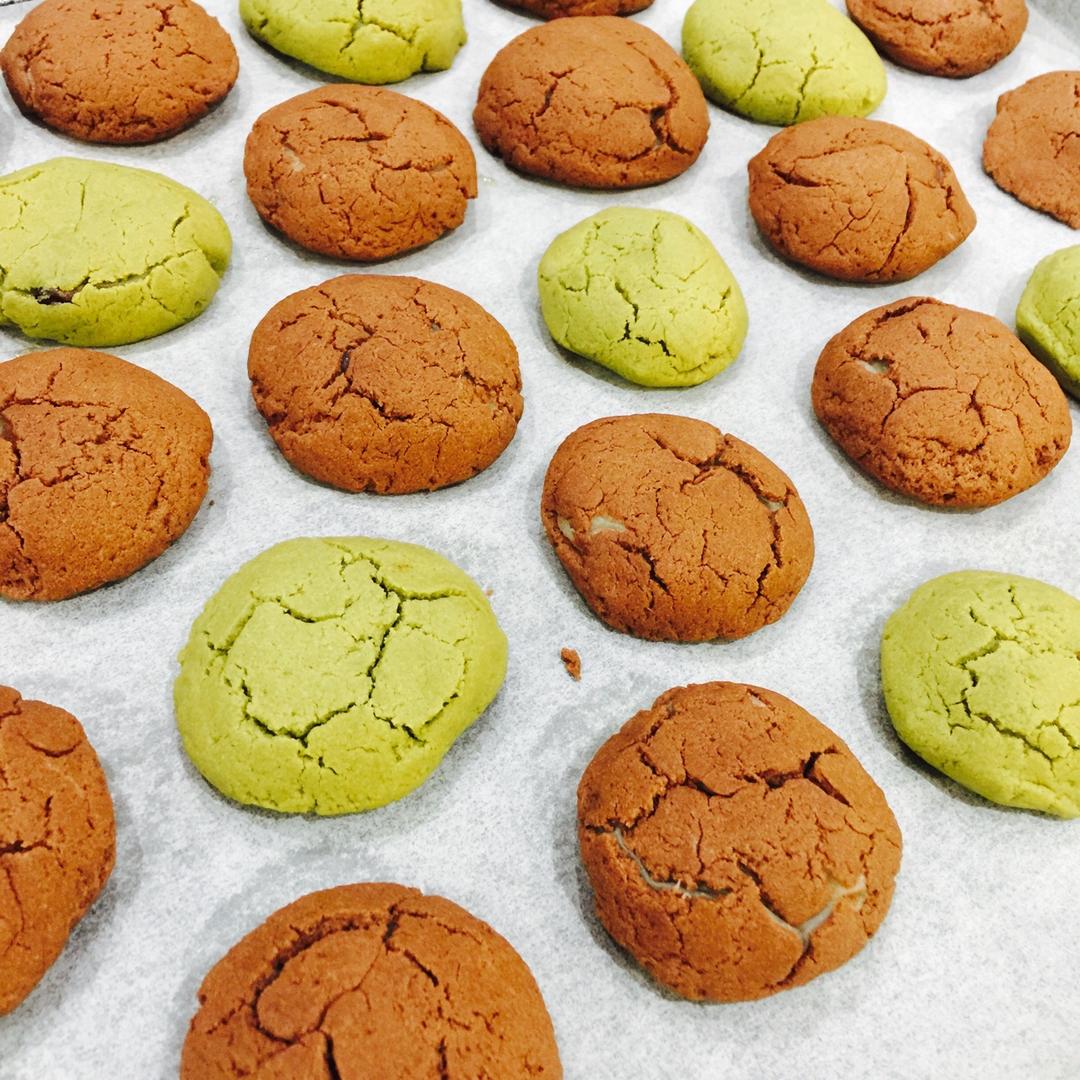 可可/抹茶麻薯夹心软曲奇