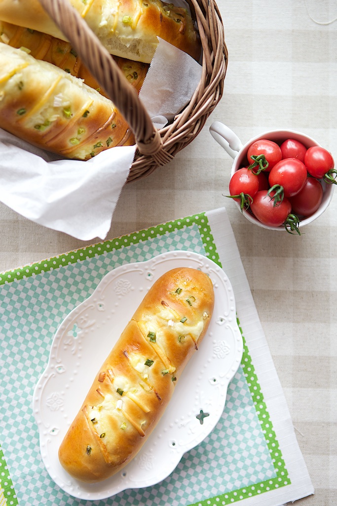 包胖胖做的香葱芝士面包条