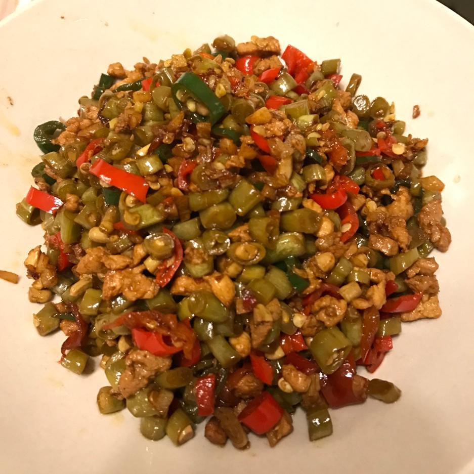酸豆角肉末