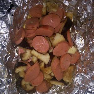 香菇火腿~烤箱的做法 步骤2