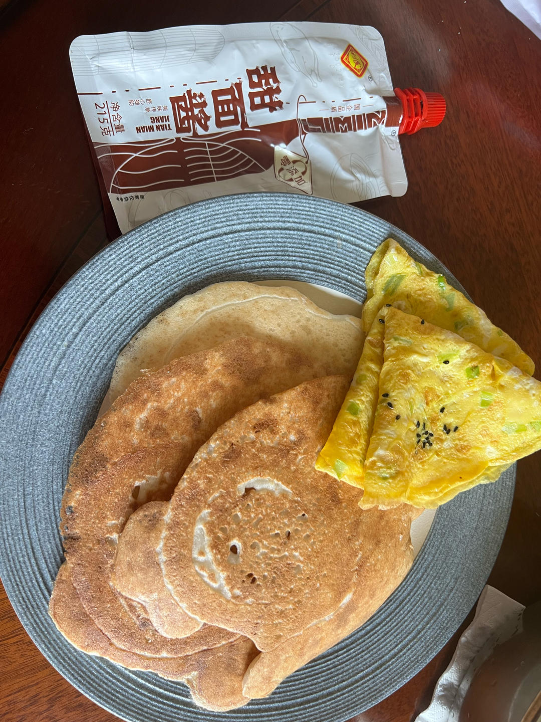 米饼鸡蛋-早餐