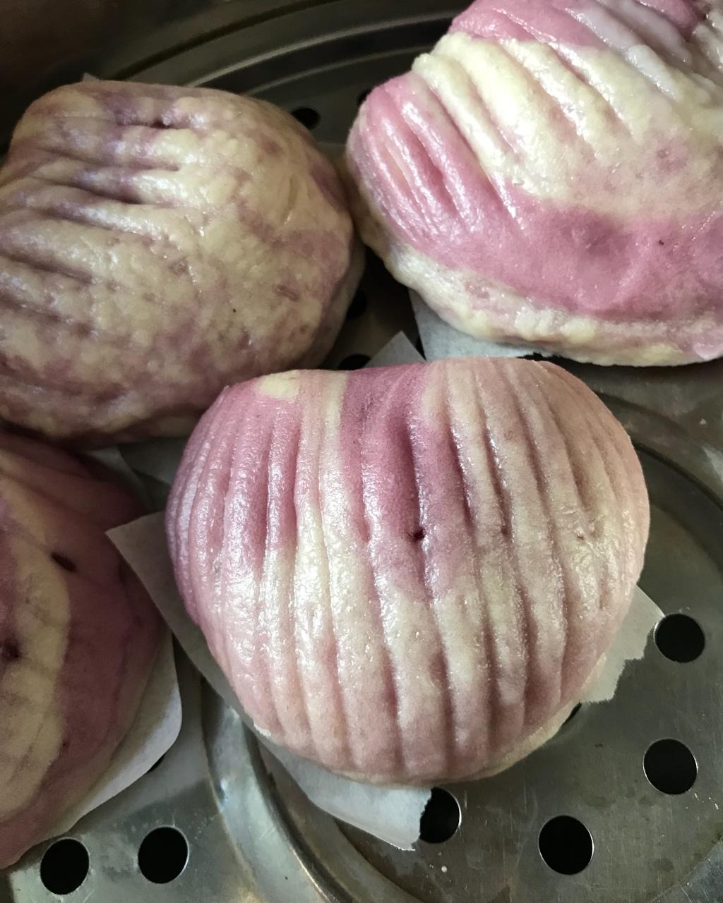 小美大包子做的贝壳豆沙包